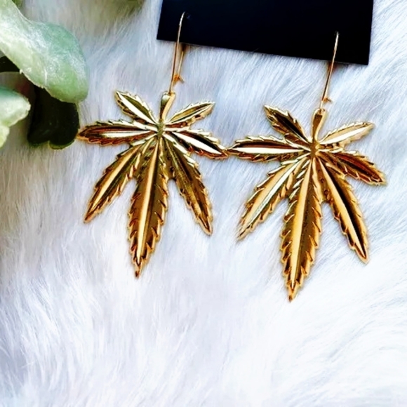 Khepera Adornments LLC Jewelry - Gold Leaf Earrings, Taboo Jewelry